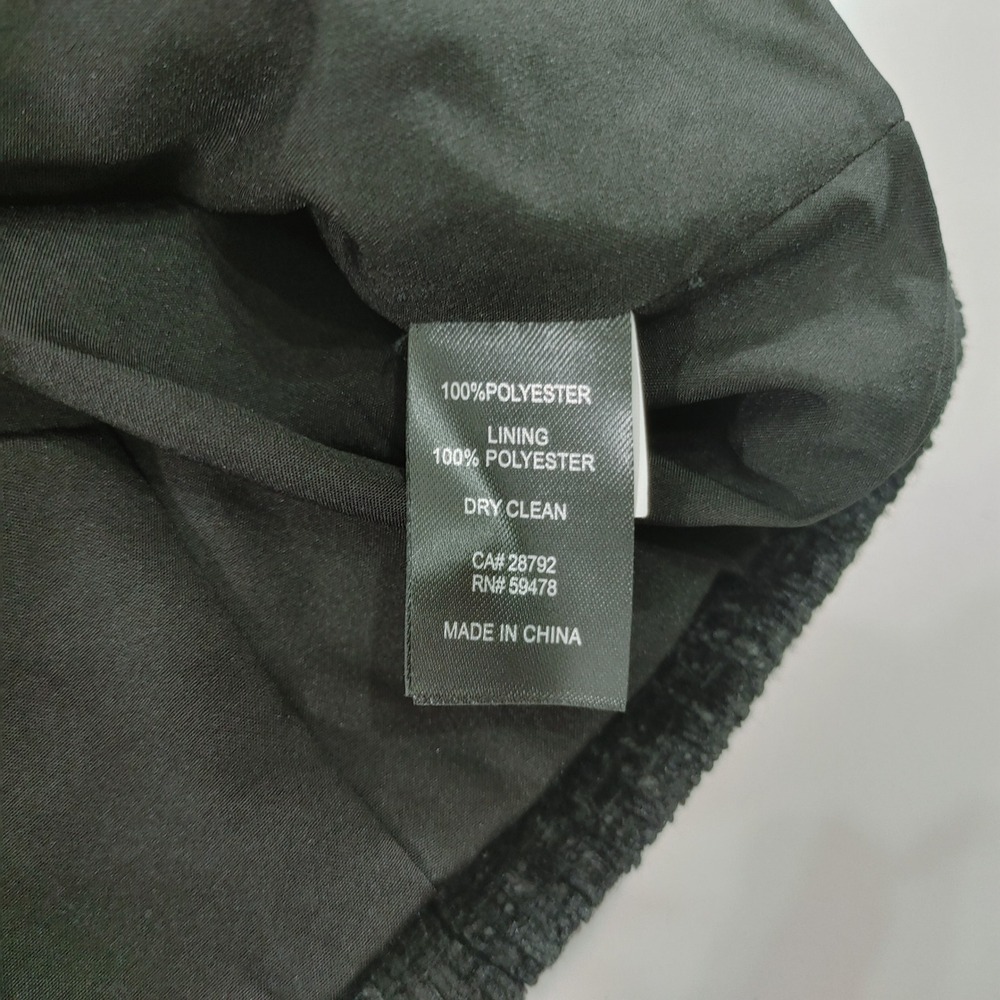 Joie Womens Size 12 Charcoal Grey Tweed Cropped Vest‎ Pearl Buttons - Picture 3 of 7